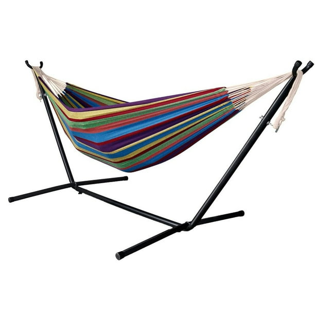 Details about / Hammock Stand Weather with Carrying Case 450LBS Capacity Resistant Metal Frame
